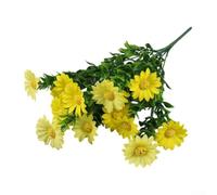 Bouquet de marguerites artificielles résistantes aux UV pour décoration de maison, jardin, 34 cm, composition florale artificielle pour fête de mariage, Pâques, utilisation en intérieur et en