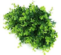 Bouquet de Plantes Artificielles d'Extérieur,Eucalyptus et Herbe,Résistant | 2 Modèles, Tige Flexible, Plastique Résistant aux Intempéries, Intérieur/Extérieur