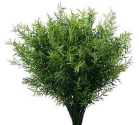 Bouquet de Plantes Artificielles d'Extérieur,Eucalyptus et Herbe,Résistant | 2 Modèles, Tige Flexible, Plastique Résistant aux Intempéries, Intérieur/Extérieur