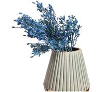 Bouquet d'herbe de lavande à 5 tiges pour décoration intérieure, maison, bureau, mariage, réception, table de réception, arrangement et style (bleu)