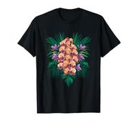 Bouquet d'orchidées Exotiques avec Feuilles de Palmier Tropicales T-Shirt