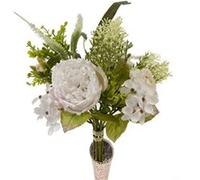 bouquet roses ouvertes 9 tiges 53cm crème - hobi fbo4305b Gris G