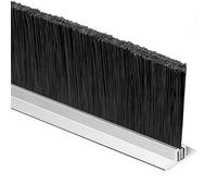 Bourrelet de bas de porte, Taille industrielle de poil l'argent 10-300mm brosse bande d'alliage d'aluminium for le joint porte(Silver-t Type,10mm)