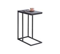 Bout de canapé DEBORA table d'appoint table à café table basse de salon cadre en métal gris et plateau rectangulaire en MDF gris mat Gris G