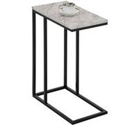 Bout de canapé DEBORA table d'appoint table à café table basse de salon cadre en métal noir et plateau en MDF décor marbre blanc Décor marbre blanc G