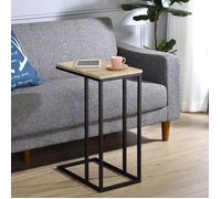 Bout de canapé DEBORA table d'appoint table à café table basse de salon cadre en métal noir et plateau en MDF décor chêne sonoma Chêne Sonoma/Noir G