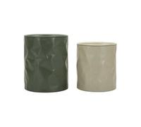 Mauro Ferretti Tables d'appoint Norimberga 48 cm vert et beige – Lot de 2