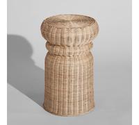 Bout de canapé en rotin tressé 34x55x34cm Beige