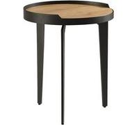 Bout de Canapé Plaqué Chêne Cadre Métal Gris Antrhacite - FLECHER - ALTOBUY Noir G