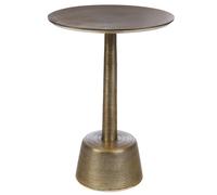 Bout de canapé rond en aluminium doré H57 cm - Amadeus