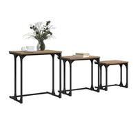 Bout de canapé table à café - Table basse gigogne 3 pc - chêne artisanal - 50.5x35x53 cm - design élégant(37263)
