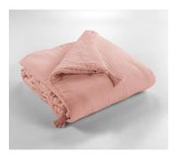 Bout de Lit 90 x 200 cm - Double Gaze de Coton - Rose Pêche