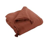 Bout de lit 90x200 cm Gaze de Coton Terracotta