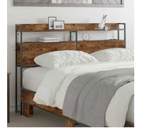 Vidaxl Tête De Lit De Rangement Chêne Fumé 140 Cm Bois D'ingénierie