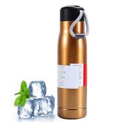 Bouteille Acier Inoxydable - Gourde Isotherme | Modèle Grande Contenance | 1L Étanche Avec Corde Transport, Intérieur Acier 304, Garde Chaud/Froid Des Heures Pour Sport Salle Randonnée Camping