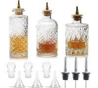 Bouteille amère pour cocktails set de 3 - couvercle de tableau de bord - idéal pour les barmen