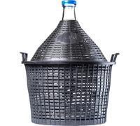 Bouteille ballon - Ballon de fermentation/Dame-Jeanne Pour vin - 25 L - Avec panier - Bouchon à vis - Convient pour les aliments (FCM)