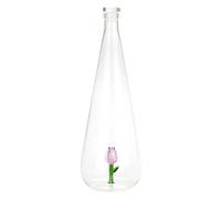 Balvi Bouteille Botanical Tulip – Verre borosilicate fabriquée à la main 1 L Rose