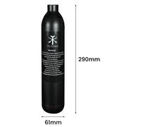 Bouteille d'air comprimé de 0,5L - Cylindre en aluminium - 200 bars / 3000 psi - Mini-bouteille de plongée pour air/CO2 - Raccord fileté M18x1,5 - Portable