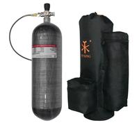 Bouteille d'air comprimé PCP - Cylindre en fibre de carbone de 6,8 L - 300 bar / 4500 psi - Raccordement fileté M18x1,5 - Station de remplissage avec sac de transport ValveB