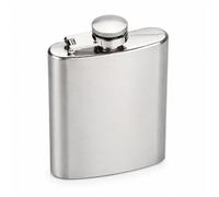Bouteille d'alcool plate de 100 ml (3,5 oz) pour les sports de plein air, format de poche, flasque résistante (argent)