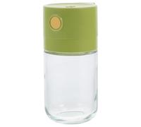Bouteille D'assaisonnement pour Extérieur en Verre Vert, Dosage Intégré | Transparent, Couvercle Hermétique, Stockage Simple, la Cuisine et Pâtisserie, pour Garder le Sel Sec et Frais