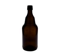 Bouteille de bière 2 000 ml, verre, brun, ouverture : fermeture à levier