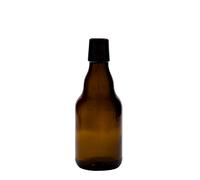 Bouteille de bière 330 ml 'Steinie', verre, brun, ouverture : fermeture à levier