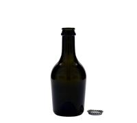 Bouteille de bière/champagne 330 ml 'Butterfly', verre, vert antique, ouverture : capsule couronne