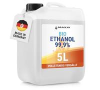 Bouteille de bio-éthanol de 5 litres pour cheminées de table - Fabriqué en Allemagne - Inodore et sans fumée pour cheminées à l'éthanol à l'intérieur et à l'extérieur - Convient pour les cheminées de