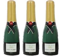 BOUTEILLE DE CHAMPAGNE DE LUXE GÉANTE 6FT/180CM. UNE BOUTEILLE GONFLABLE AVEC UNE MOTIF D'ÉTIQUETTE. CONVIENT AUX DÉCORATIONS DE FÊTE, MARIAGES & ANNIVERSAIRES & ACCESSOIRES DE PISCINE. PACK DE 3