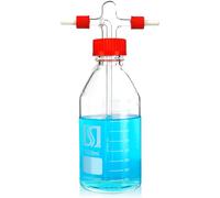 Bouteille de gaz de 1000 ml, en verre borosilicaté, avec bouchon en polypropylène (PP) à visser, type GL45