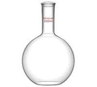 Bouteille de laboratoire, fond plat, col long, verre borosilicaté 3.3, 2000 ml