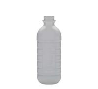 Bouteille de lait 1 000 ml, rectangulaire, plastique HDPE, blanc, ouverture : PEHD40