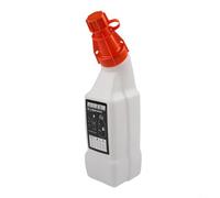 Bouteille de mélange carburant et huile 1 L pour équipement de jardin à 2 temps, rapports précis 50:1 40:1 35:1 25:1, récipient en plastique avec bouchon de sécurité, blanc