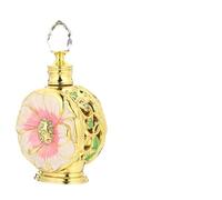 Bouteille de parfum en verre 12 Ml, stockage d'huile essentielle, flacons vides, conteneur Vintage, bouteille for homme voyage Pour Commode,Décoration De Table(Pink)