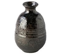 Bouteille de sake 350 ml, noir, céramique, MIJ