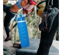 Bouteille de sport en silicone pliable Unyqoos®, étanche, fabriquée en silicone médical sans BPA, 550/1000 ml, légère, idéale pour les activités de plein air et le vélo