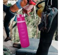Bouteille de sport en silicone pliable Unyqoos® – ultra-légère et étanche, fabriquée en silicone médical, couvercle en PP résistant aux chocs, ouverture de 52 mm, utilisable de -50°C à 200°C, utilisat
