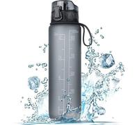 Bouteille de sport Unyqoos® de 1 litre – Fabriquée en copolyester Tritan, sans BPA, avec une poignée antidérapante, un système de valve étanche à 3 niveaux avec joint d'étanchéité à 360°, une protecti