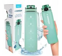 Bouteille de sport - WESSPER ActiveMax Triline - Bouteille d'eau avec bouchon à fruits -Tritan résistant - 1000ml- Menthe