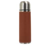 COOK CONCEPT - KA0374, Bouteille Isotherme 50 n INOX, Design élégant en Simili Peau, Conçue pour Le Bureau et Les Sorties, maintient Vos Boissons à température, Marron