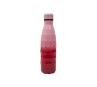 Bouteille de transport isotherme 50cl rouge et rose motif cour embossé - -