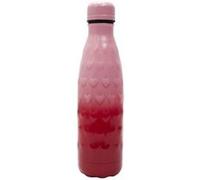 Bouteille de transport isotherme 50cl rouge et rose motif cour embossé - -