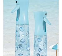 Bouteille de vaporisation de voyage transparente en PET avec motif étoile de mer, 200ml/300ml, pulvérisateur automatique sans air à haute pression avec brume fine continue, bouteille de vaporisation m