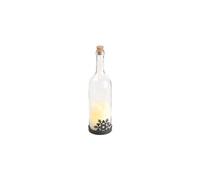 Bouteille de vin décorative avec bougie LED vacillante - Flocon G