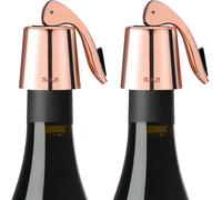 Bouteille de vin en acier inoxydable Sper | Noir/Or Rose/Argent 1/2 pcs SUS304 Joint en silicone 750 ml Maison/Bar : Fraîcheur du vin 15 jours(Rose Gold)