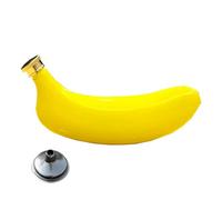 Bouteille de vin - Pot à vin en forme de banane de 5 oz | Bouteille de poche décorative en acier inoxydable pour conteneur portable étanche pour whisky, vodka, brandy et rhum