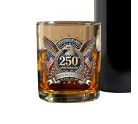Bouteille de whisky américain 250ème - 1776-2006 - Verre à boire patriotique à la mode ancienne, verre souvenir pour bourbon et vin - Pour hommes, papa, , fils, adultes, amoureux, familles et amis