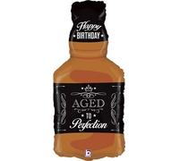 Bouteille de whisky Ballon en plastique anniversaire 35cm